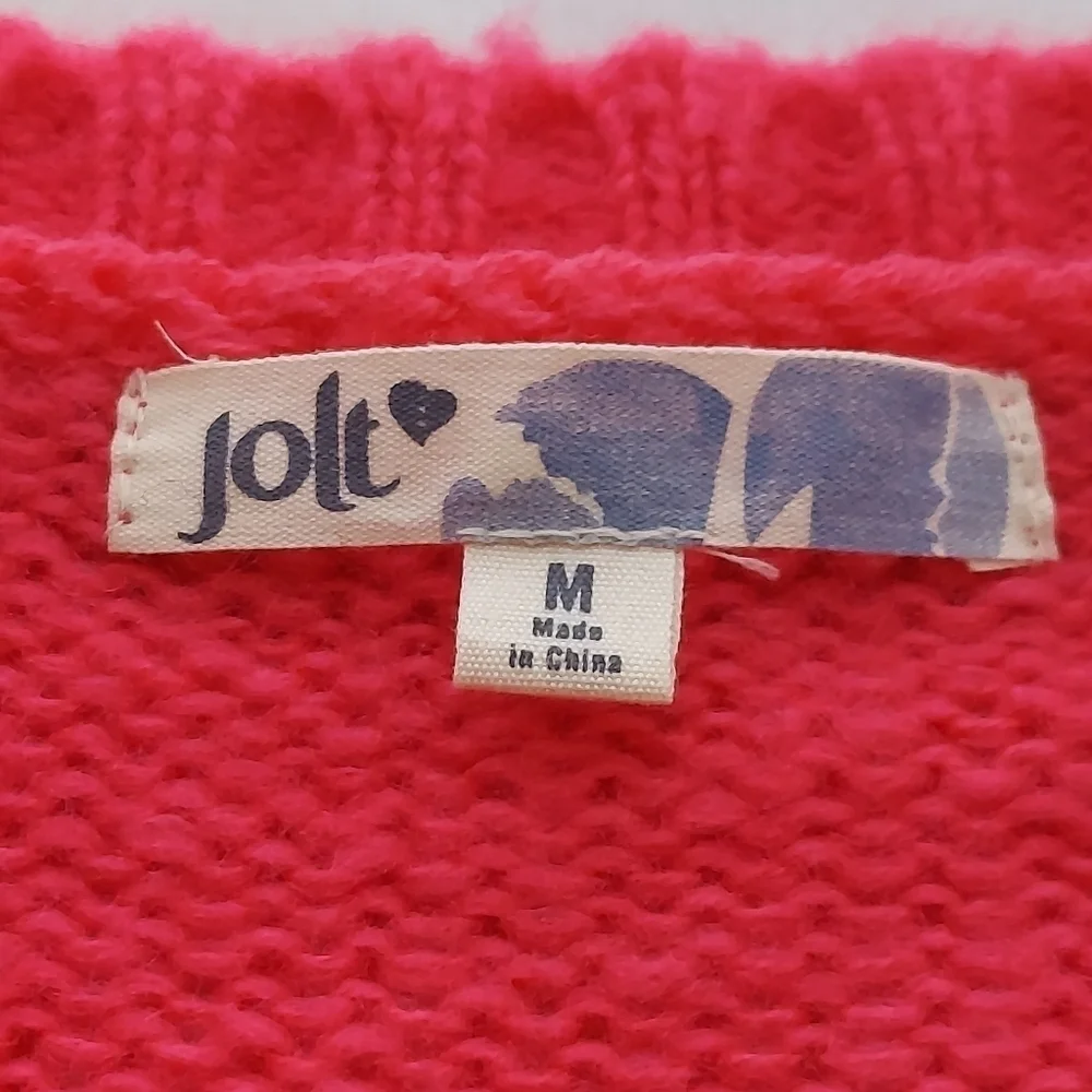 Jolt Stripe Multicolor Crop Sweater Y2K Women's Size M